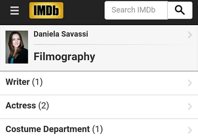 Daniela Savassi is on the official world cinema site – IMDB Page