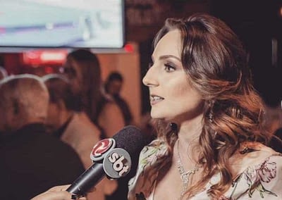 Daniela Savassi at the launch/official premiere of the TV Show Onde Mora a Felicidade by SBT Alterosa Channel